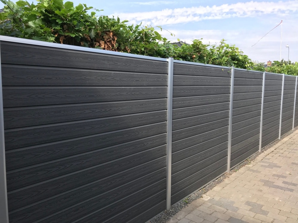 Kirkedal Hegn Alu Design K100 startsæt K1 profil alu/sort 128 cm