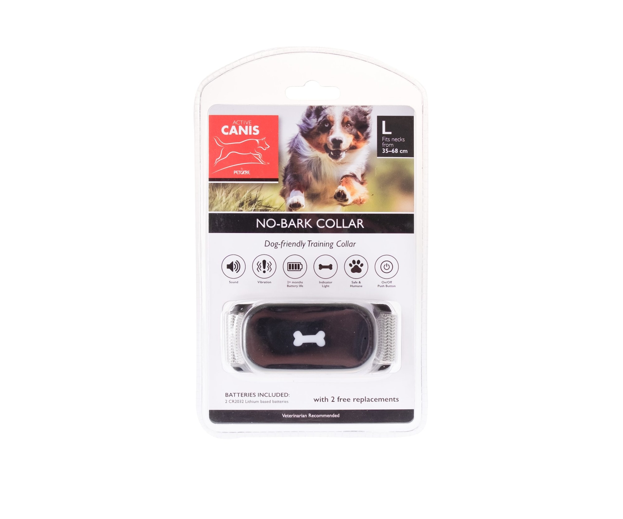 Active Canis No Bark Collar anti-gø halsbånd med sensor