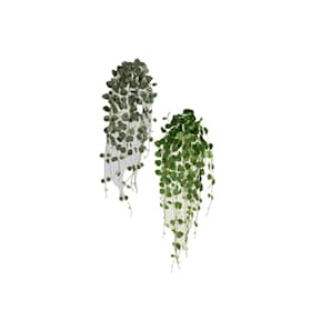 Silkeplanter kunstig hjerteranke mørk grøn L50 cm