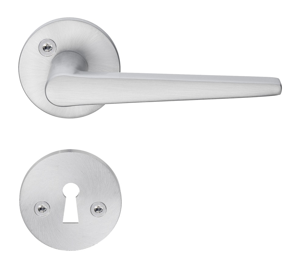 Beslagsboden B266 indendørsgreb inkl. nøgleskilt børstet krom 110 mm