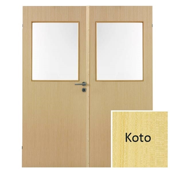 Swedoor Easy Nature G21+G21 40 mm koto dør m. glas 62,5+62,5x200cm (13x20,5)
