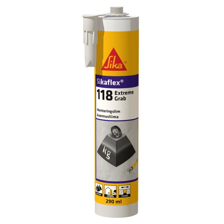 Sika SikaFlex-118 Extreme Grab montaglim hvid 290 ml