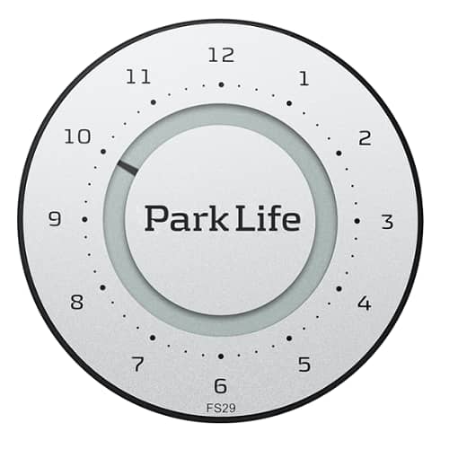 Park Life elektronisk p-skive titanium silver
