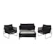 Venture Design Utah loungesæt i sort stål/sort reb med grå hynder