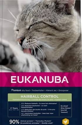 Eukanuba Hairball Control 1+ Adult kattefoder 2 kg