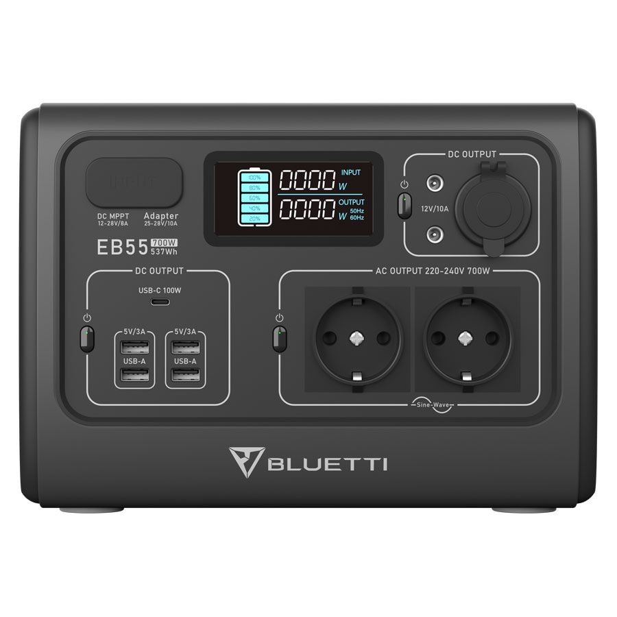Bluetti By PowerOak EB55 537Wh Power Station, power station