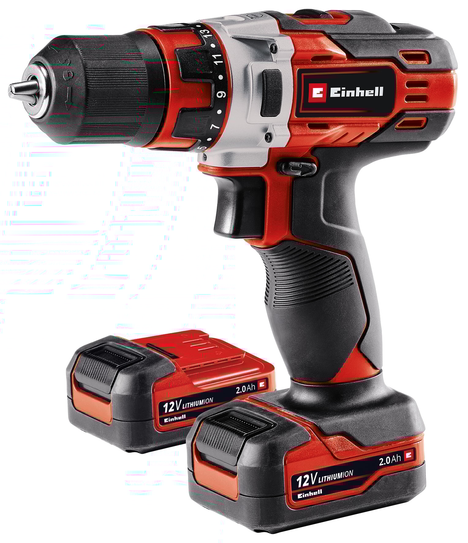 Einhell TE-CD 12/1 Li boremaskine 12V med 2 x 2,0 Ah batteri og lader