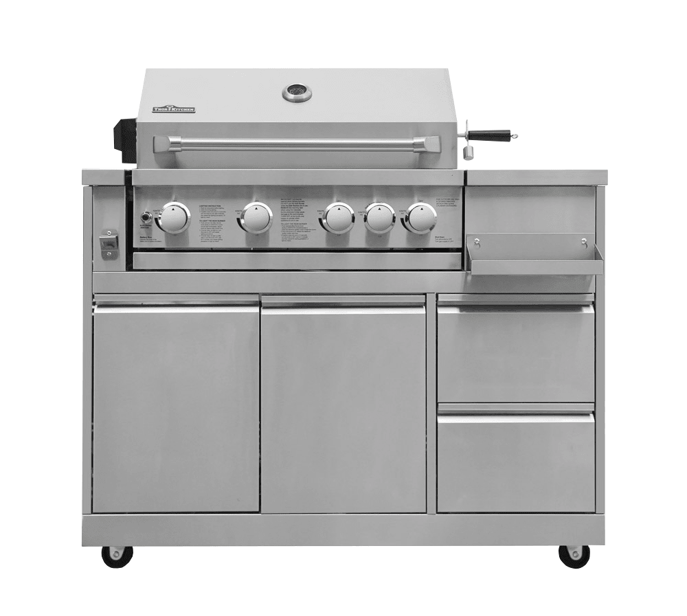 Myoutdoorkitchen Inox Range fritstående gasgrill 4 gasbrændere/infrarød brænder