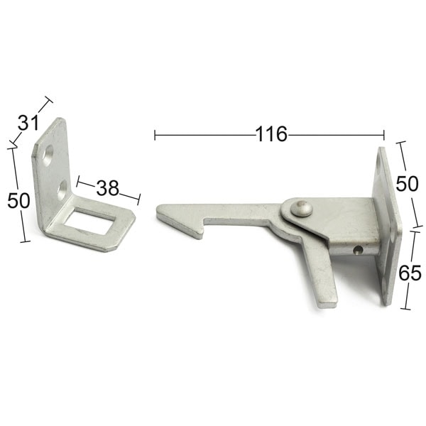 Habo Gliphage Mini vægmonteret varmforzinket