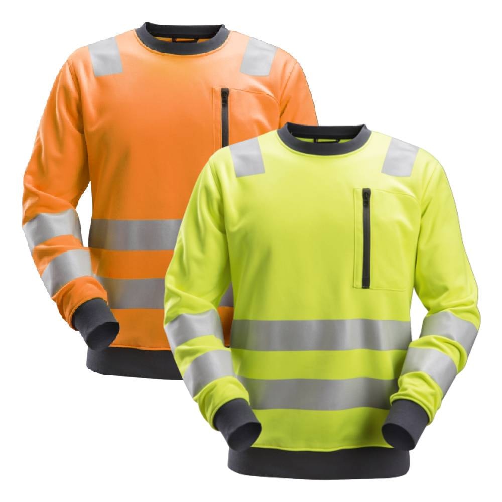 Snickers 8037 AllroundWork High-Vis sweatshirt gul str. xxxl