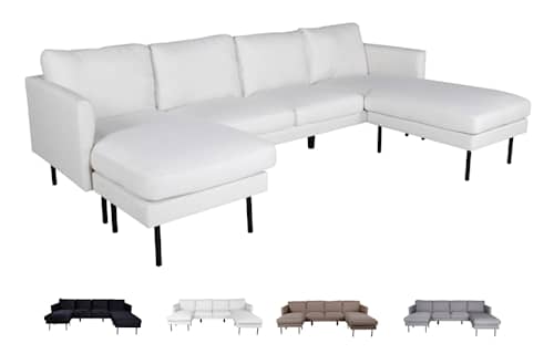 Venture Design Zoom U-sofa i lys beige