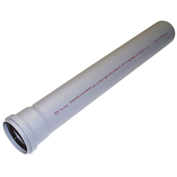 Afløbsrør grå PP Ø 50 x 1000 mm