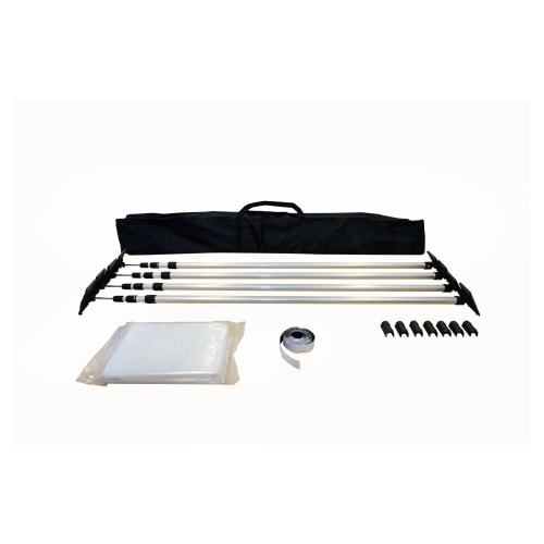 UniQCover støvvæg sæt med 4 stolper 4 x 5 meter