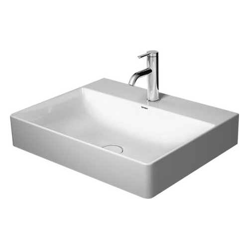 Duravit DuraSquare vask med hanehul uden overløb 60 x 47 cm
