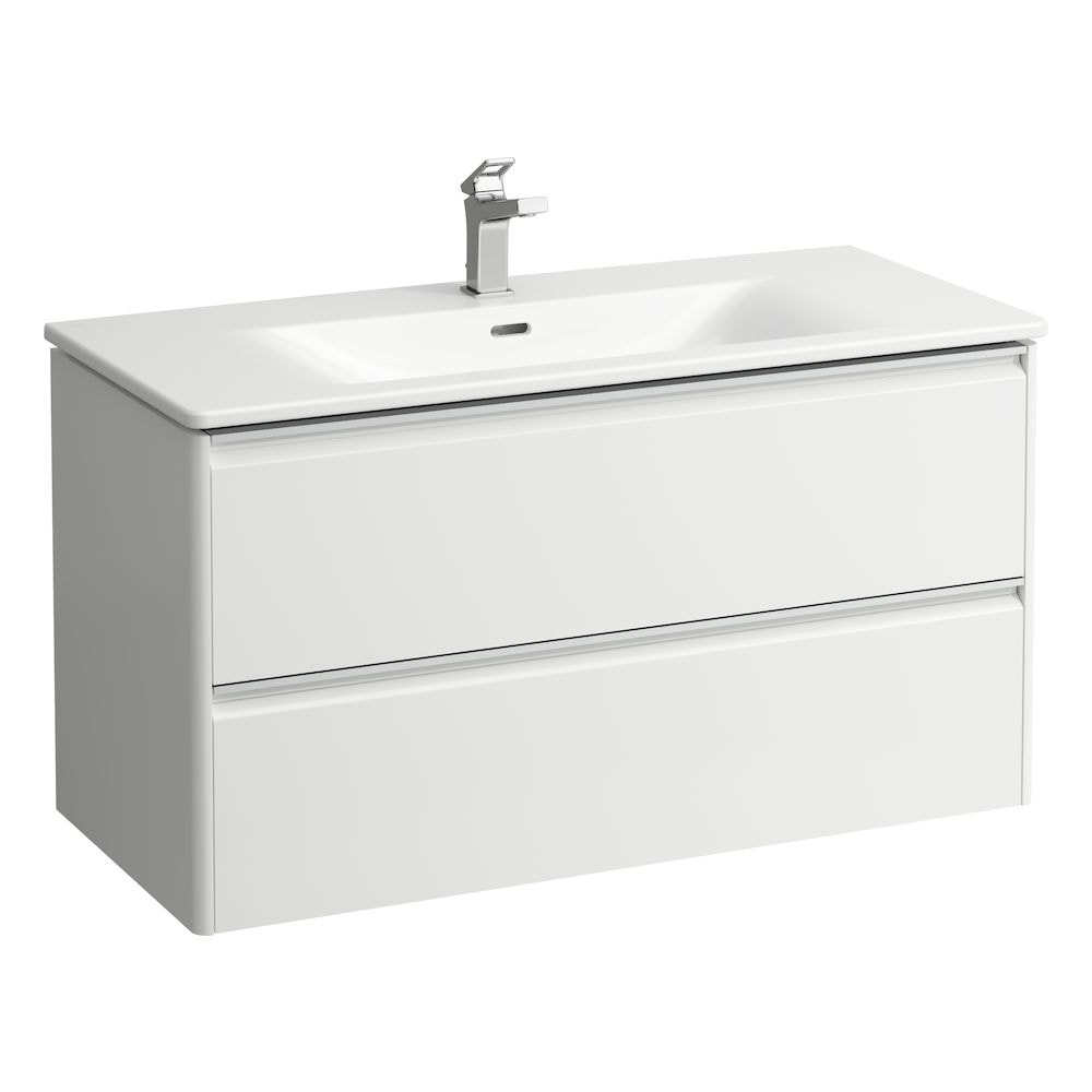 Laufen Palace møbelpakke med 2 skuffer inkl. håndvask traffic grey 80 cm