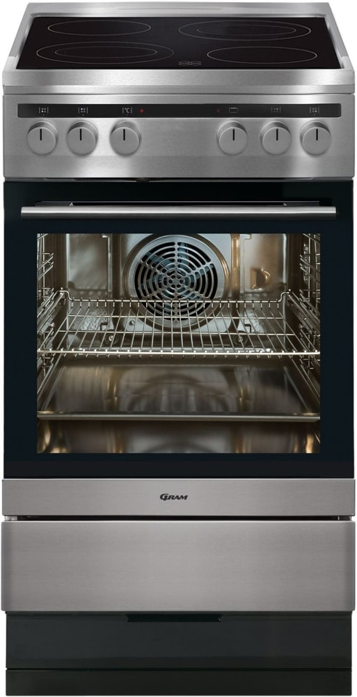Gram EK 4510-91 X glaskeramisk komfur rustfri 50 cm multifunktionsovn 65L
