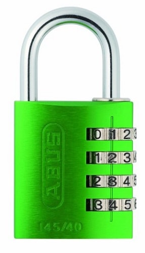 Abus hængelås grøn med kodelås 40 mm. med 4 cifre