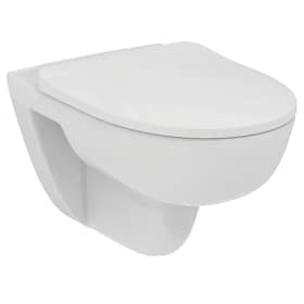 Ideal Standard i.life A Rimless+ hængeskål hvid med toiletsæde 545 x 365 mm