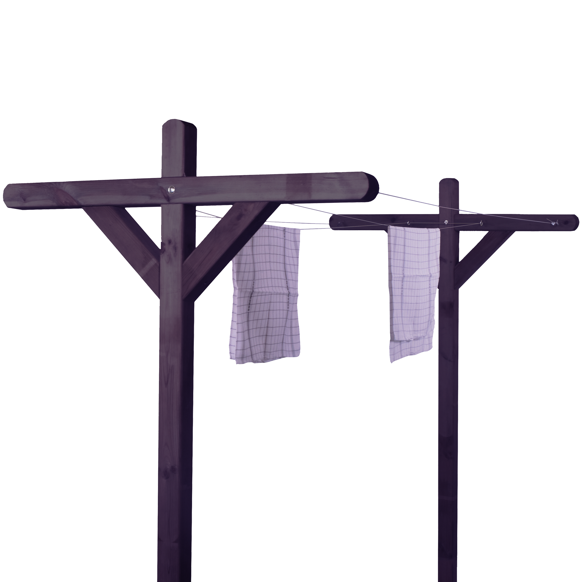 Hortus tørrestativ trykimpræg. sort grundmalet komplet med 20 meter wire