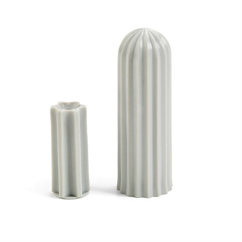 Habo dørstop 80 mm i riflet plastik grå