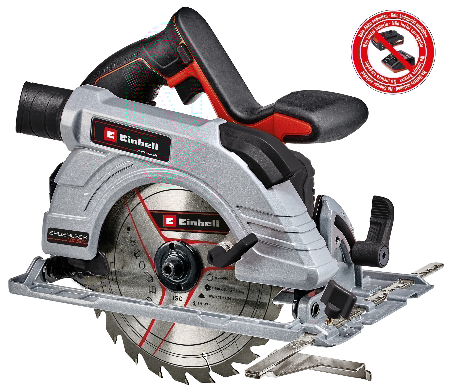 Einhell TE-CS 18/190 Li BL rundsav maks. 65 mm / Ø 190 mm 18V uden batteri og lad