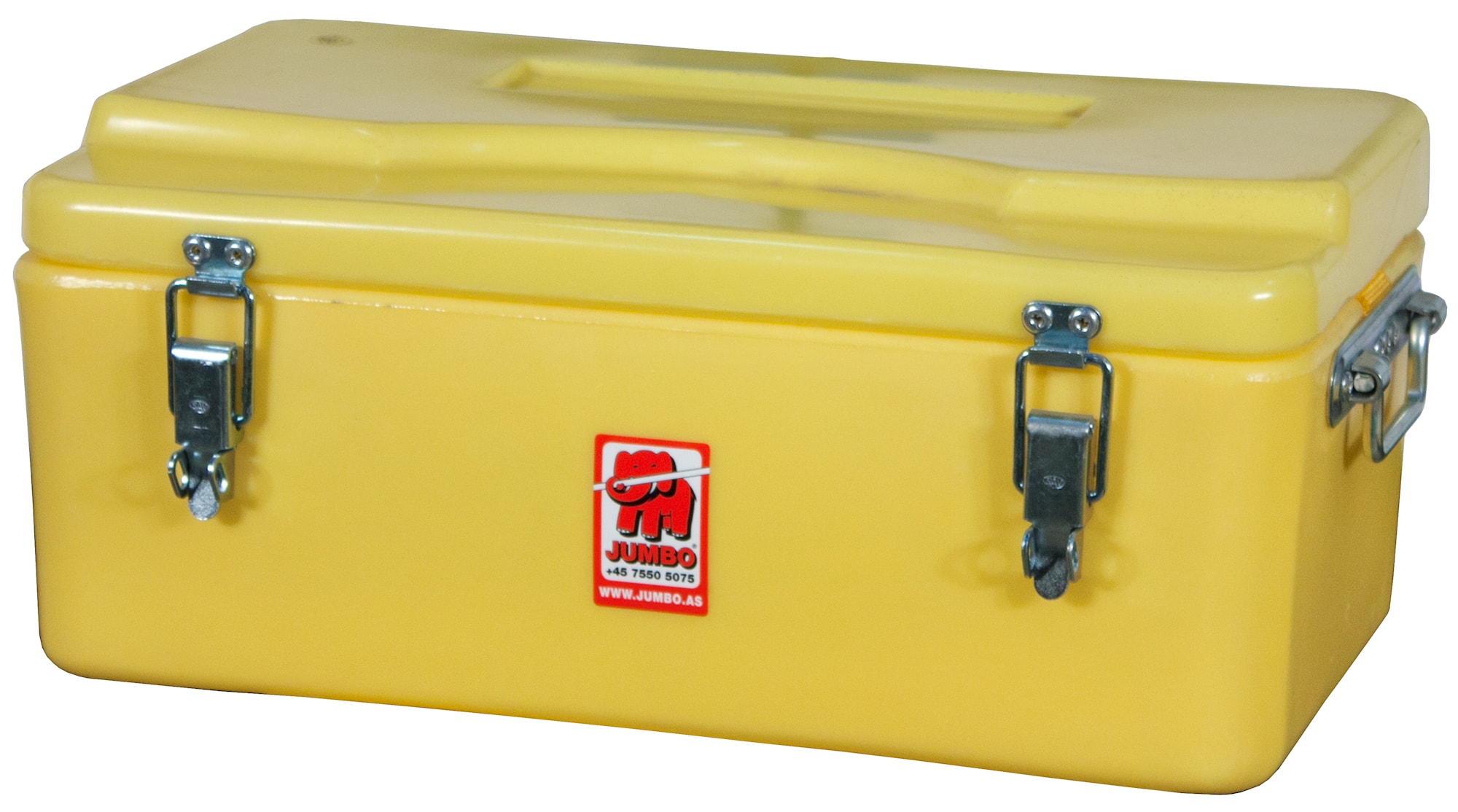 Jumbo slagfast transport- og værktøjskasse indv.mål 430 x 230 x 210 mm.