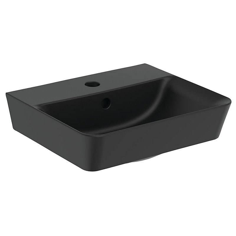 Ideal Standard Connect Air 40 håndvask silk black til vægmontering 400 x 350 mm