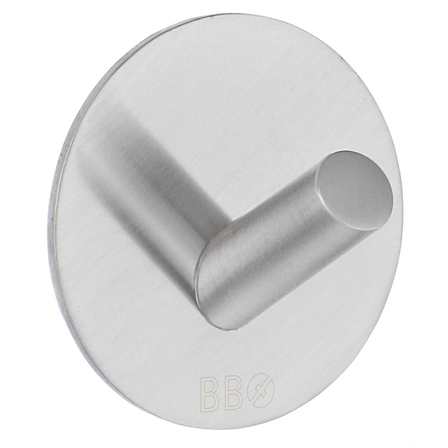 Beslagsboden enkelkrog i mat sort, selvklæbende Ø48 mm