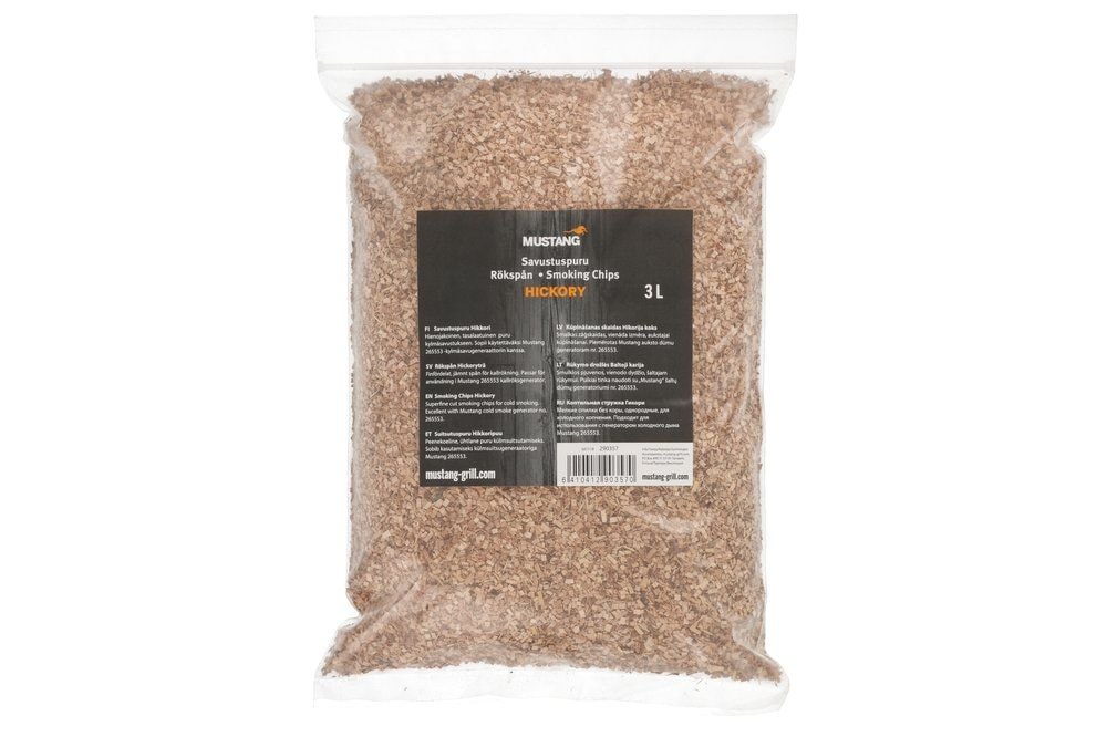 Mustang røgsmuld til koldrøgning Hickory fine cut 3L