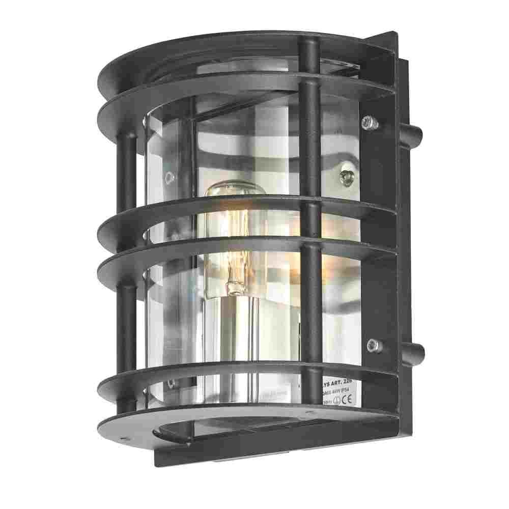 Norlys Stockholm vægarmatur galvaniseret / klar E27 IP54