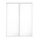 Lundbergs Twinpack dobbelt skydelåger i hvid Komplet med skinner 1200 x 2318 mm