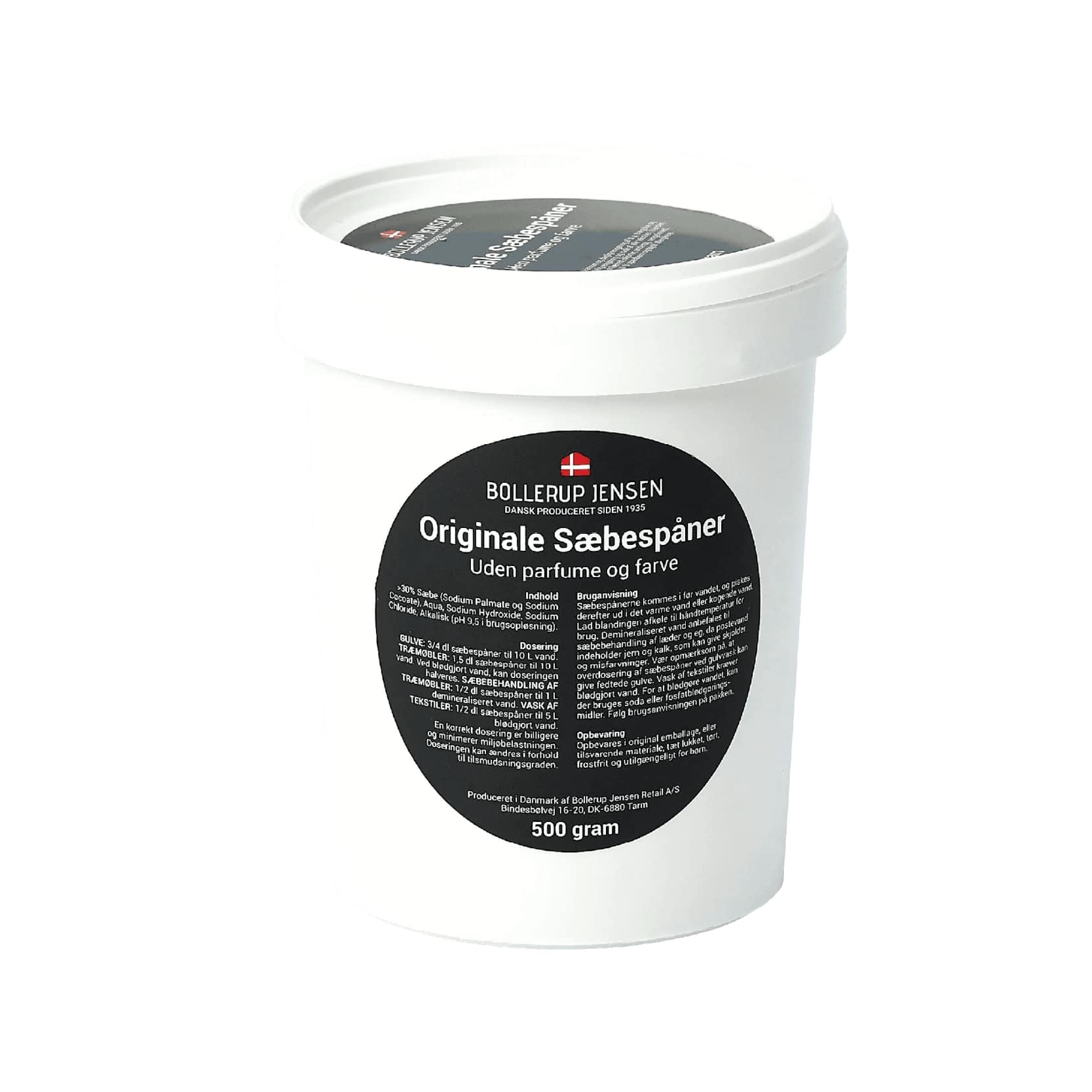 Bollerup Jensen sæbespåner i bøtte 500 g