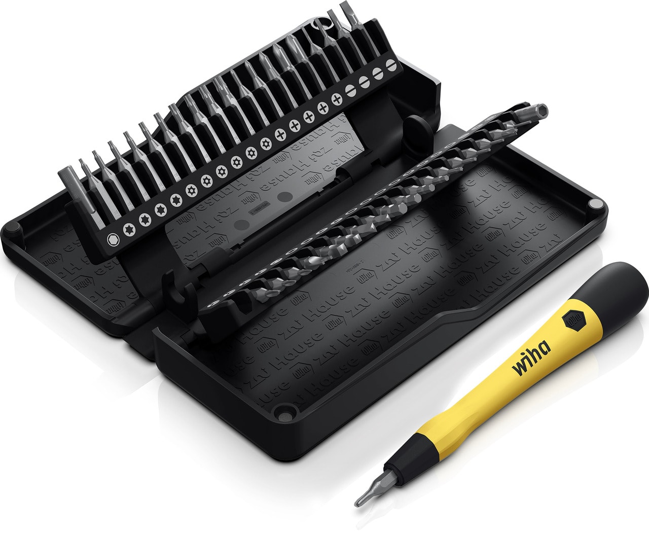 Wiha Zai Hause microbit-sæt med 40 bits i opbevaringshylster