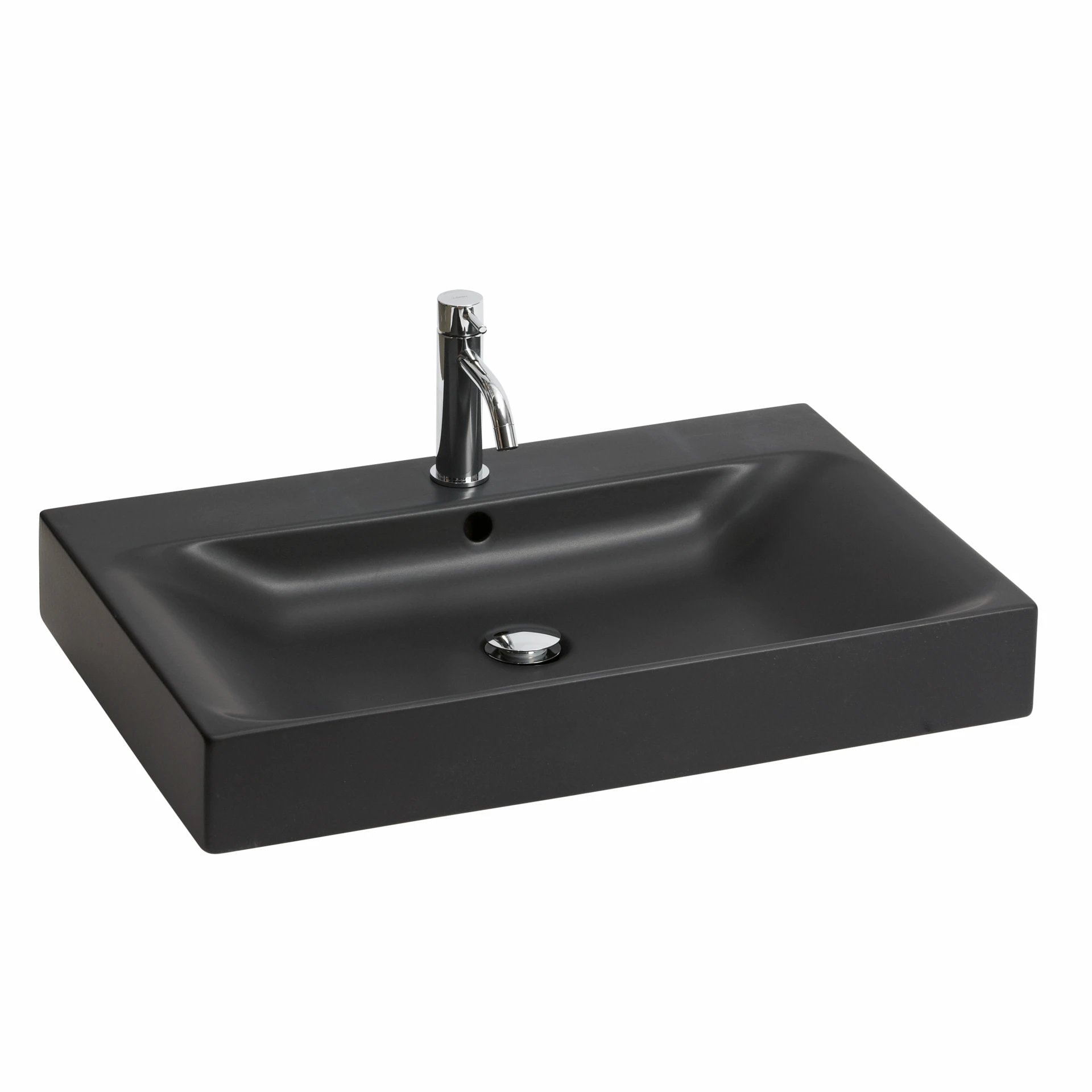 Lavabo Cento porcelænsvask i hvid med hanehul, til væg / bord