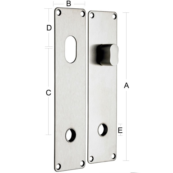 Habo langskiltesæt i rustfri stål. Passer til ASSA