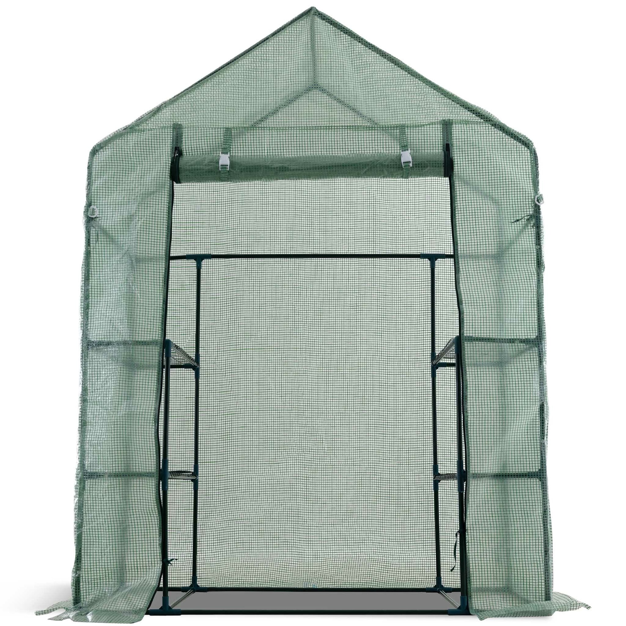 Metalcraft Lille plast drivhus 1m² - Stålramme med PE plast afdækning