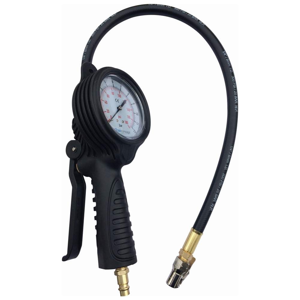Flowconcept pumpepistol med manometer 0-12 bar