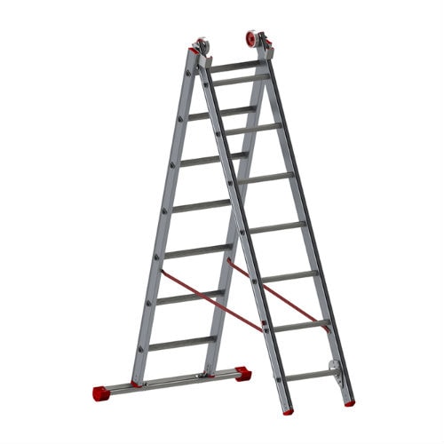 Jumbo combistige 2-delt, ekstra bred, 2x17 trin 8,8 m. 41JCS217