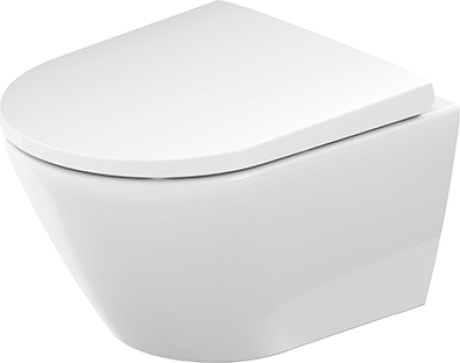 Duravit D-Neo Compact hængeskål Rimless og toiletsæde i sampak 370 x 480 mm