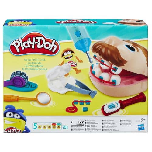 Hasbro Play-Doh Dr. Drill & Fill tandlægesæt modellervoks