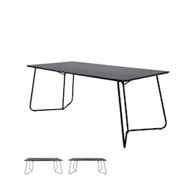 Venture Design Petra spisebord i sort/sort MDF 190 x 90 x H75 cm