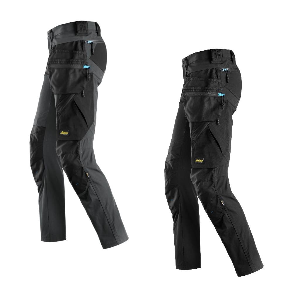 Snickers 6208 LiteWork buks+ med aftagelige hylsterlommer koksgrå/sort str. 64