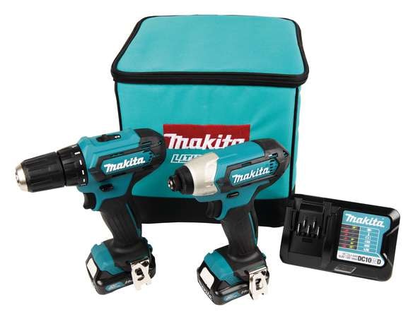 Makita værktøjssæt 12V CLX224A DF333DZ bore-/skruemaskine & TD110DZ slagnøgle
