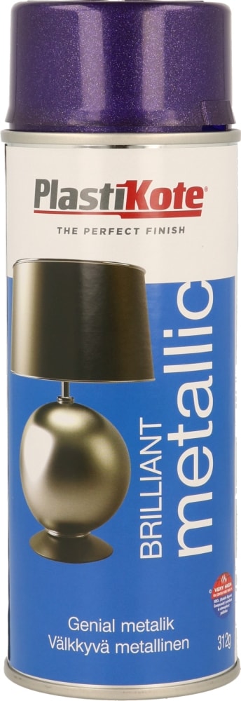 Plasti-kote metallic i farven lilla. Spraydåse med 400 ml.