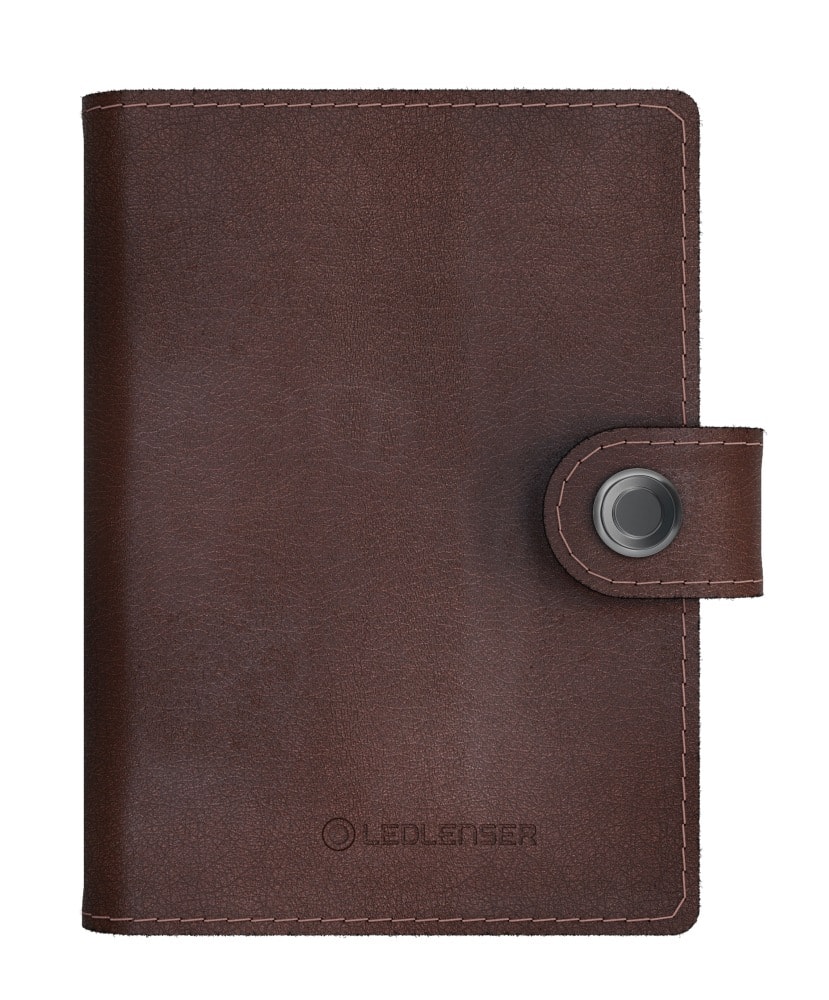 Ledlenser Lite Wallet Classic kortholder brun med lys