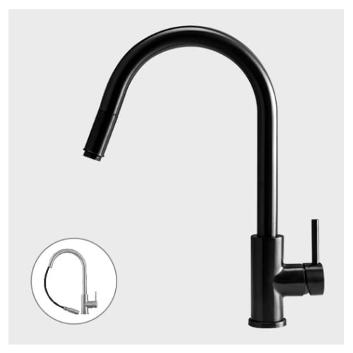 Primy Steel Access Shadow køkkenarmatur i sort