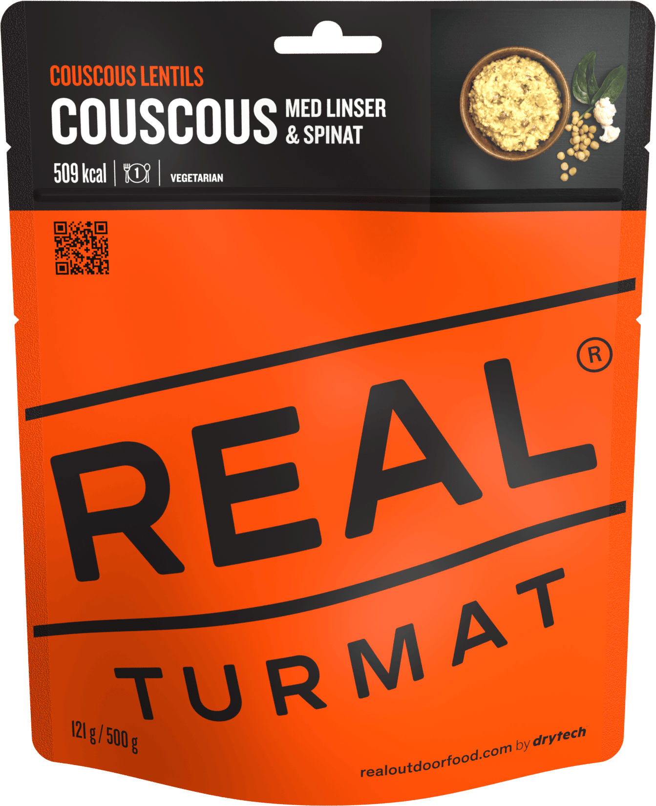 REAL Turmat Couscous med linser og spinat - Gryderet
