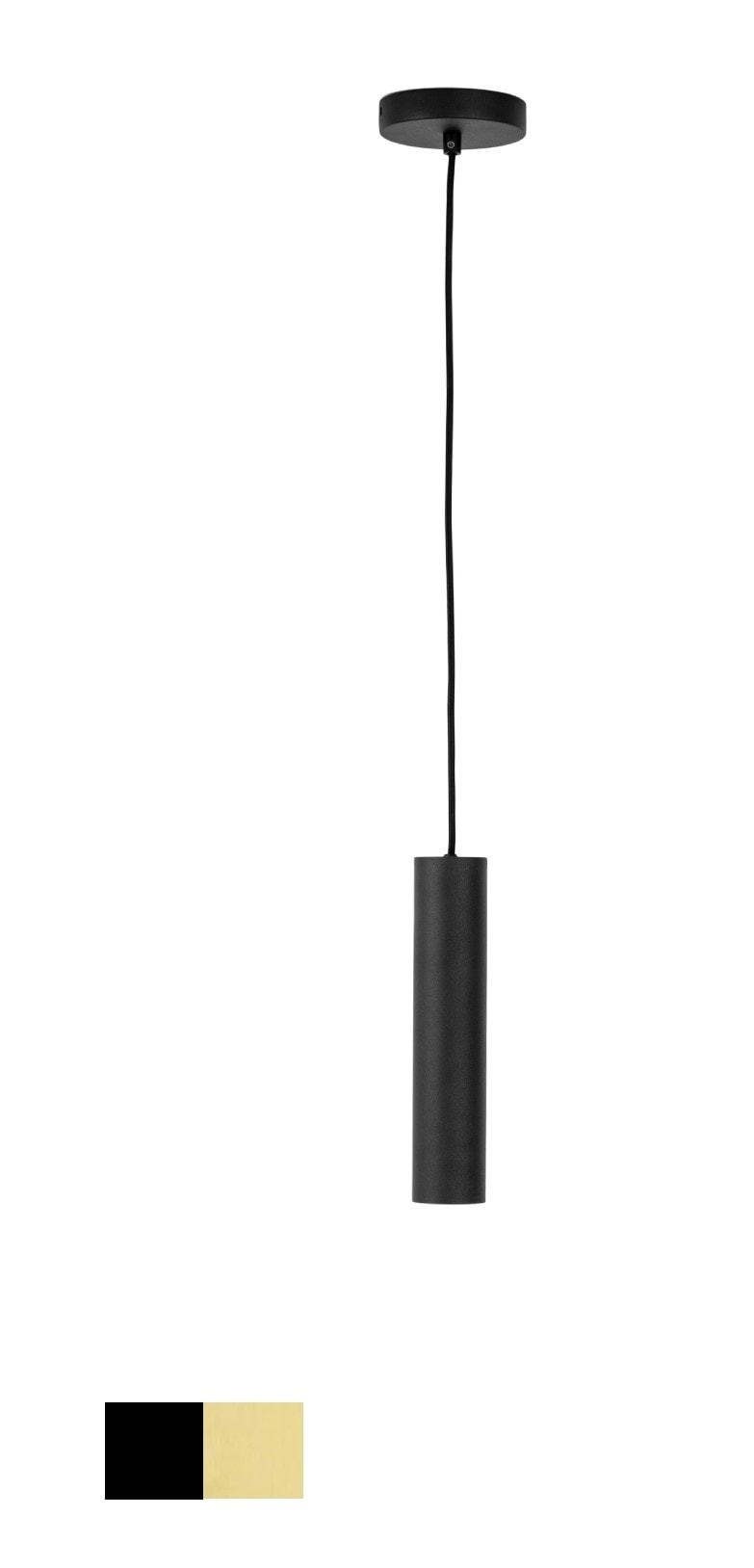 House Nordic Paris pendel i sort med stofledning GU10 IP20