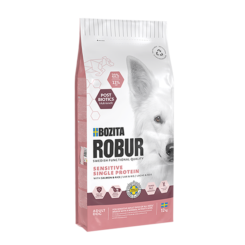 Bozita Robur Adult Sensitive Single Protein Laks 12 kg
