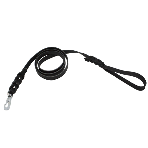Læderhundesnor Sort 0,9*180 cm